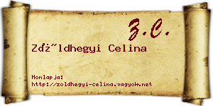 Zöldhegyi Celina névjegykártya